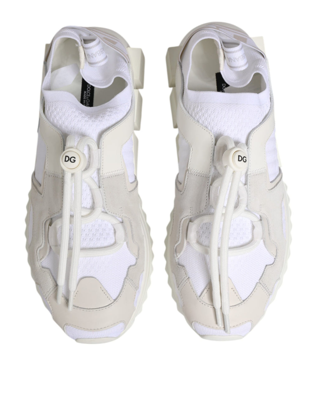 Dolce & Gabbana White Sorrento Low Top Lace Up Sneakers Shoes