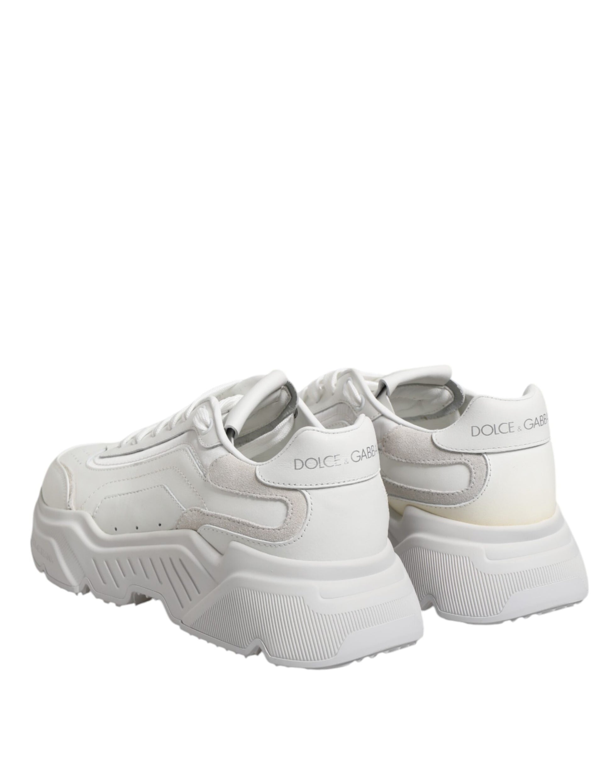 Dolce & Gabbana White Leather Daymaster Low Top Sneakers Shoes