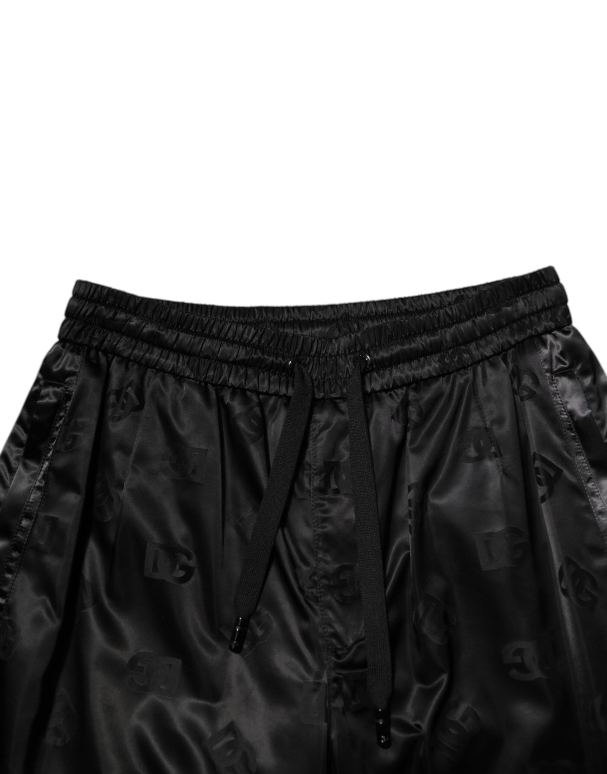 Dolce & Gabbana Black Logo DG Print Men Jogger Sweatpants Pants