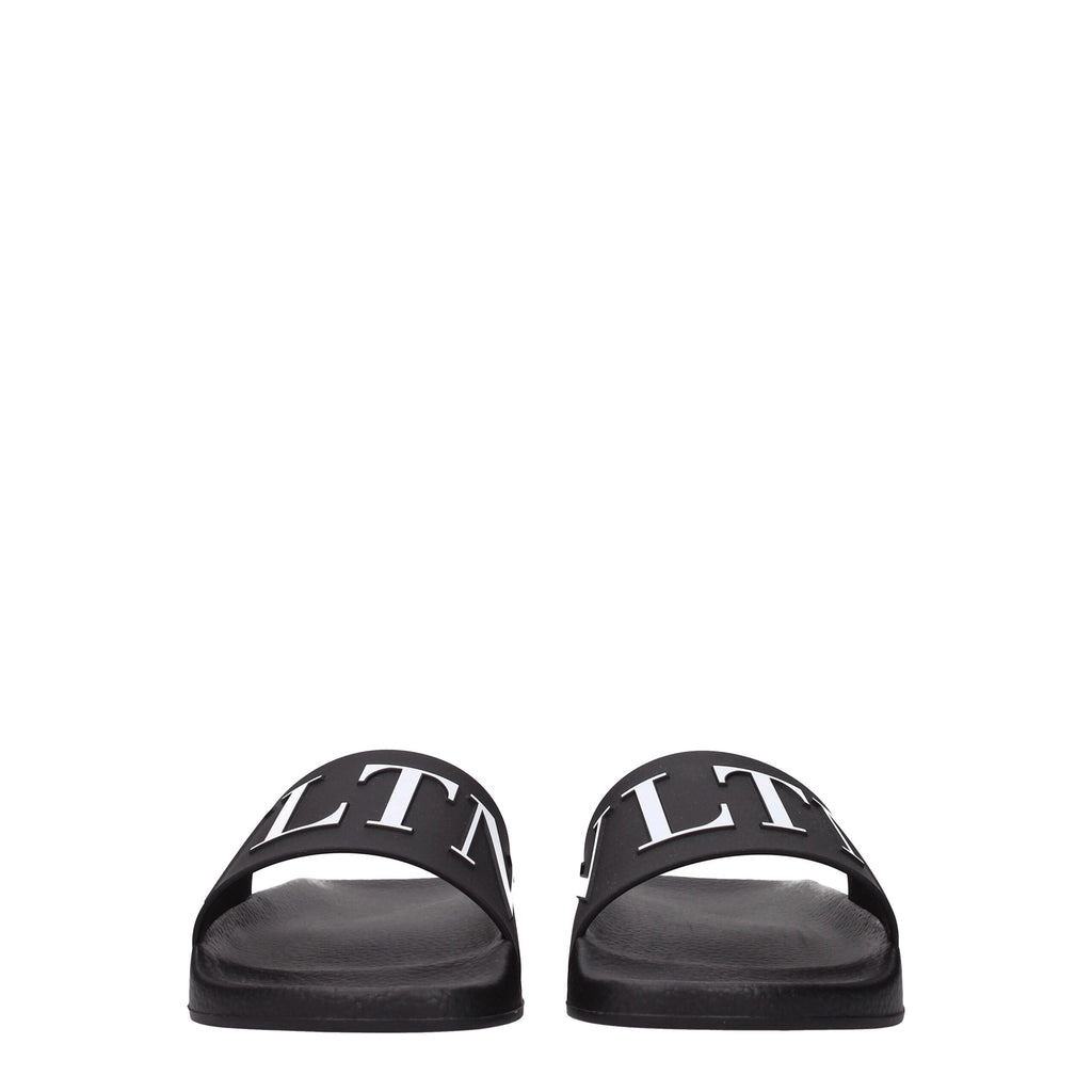 Valentino Garavani Black Cotton Slippers
