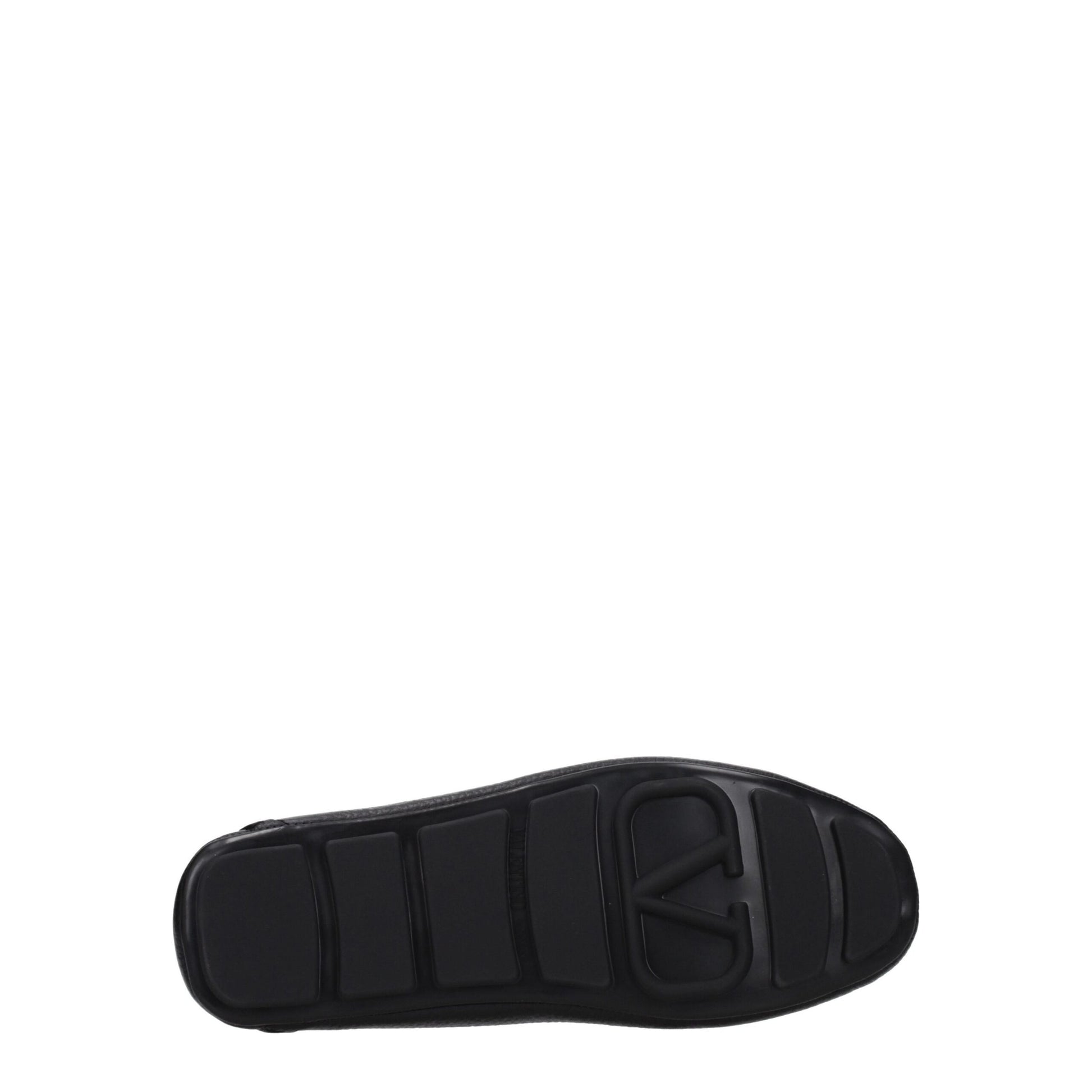 Valentino Garavani Black Leather Slip-On Loafers