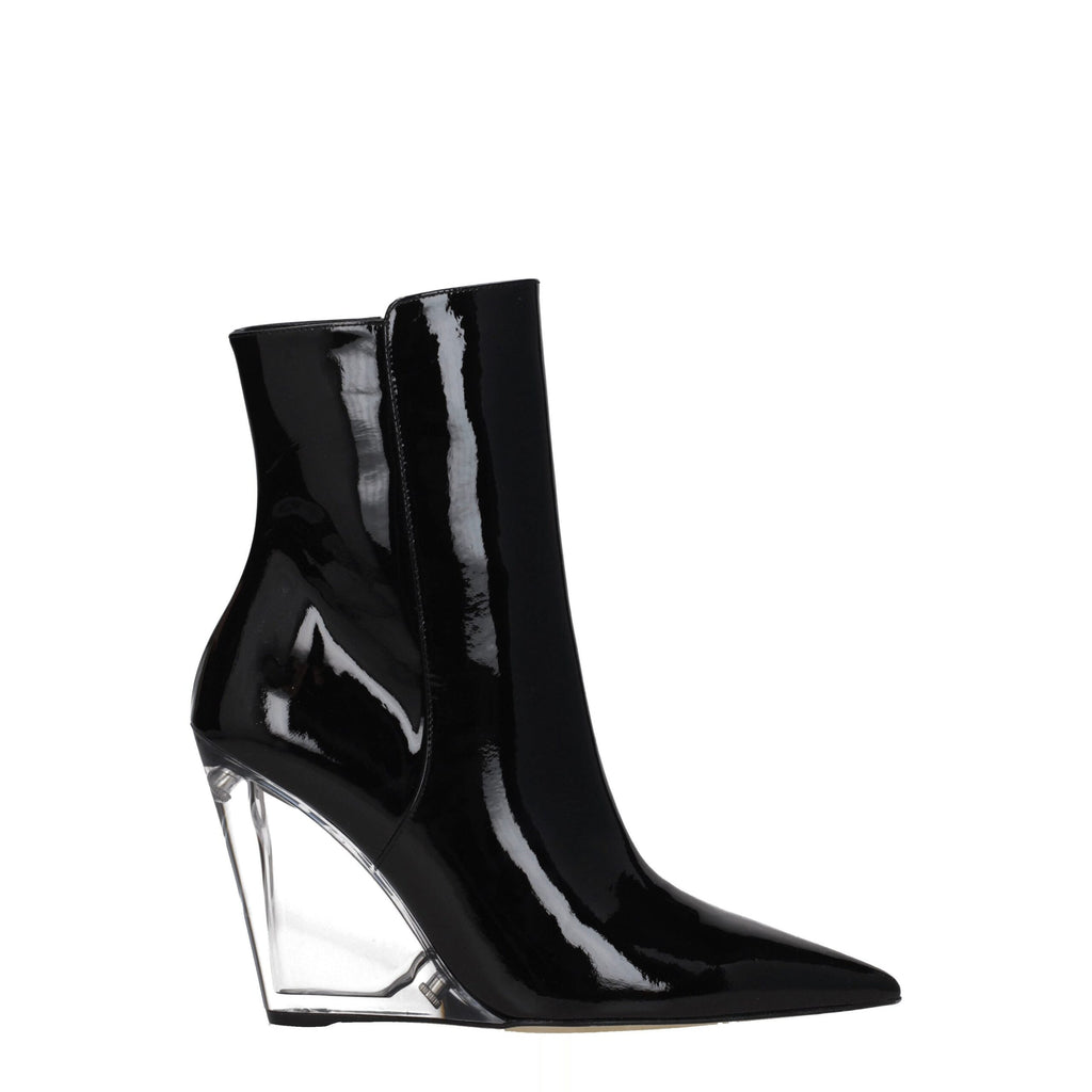 Stuart Weitzman Black Leather Ankle Boots