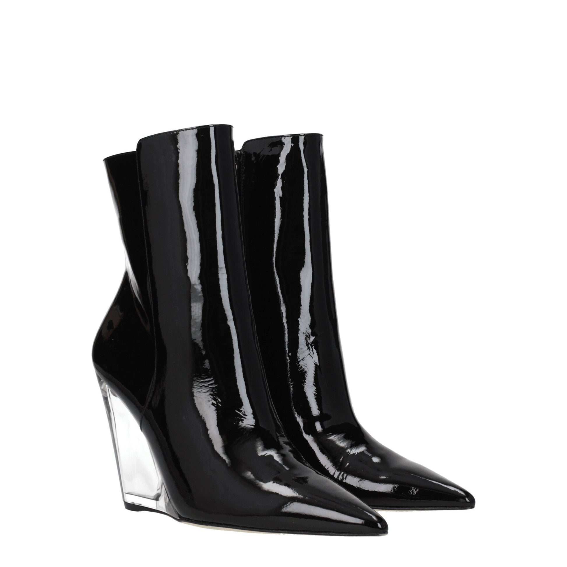 Stuart Weitzman Black Leather Ankle Boots