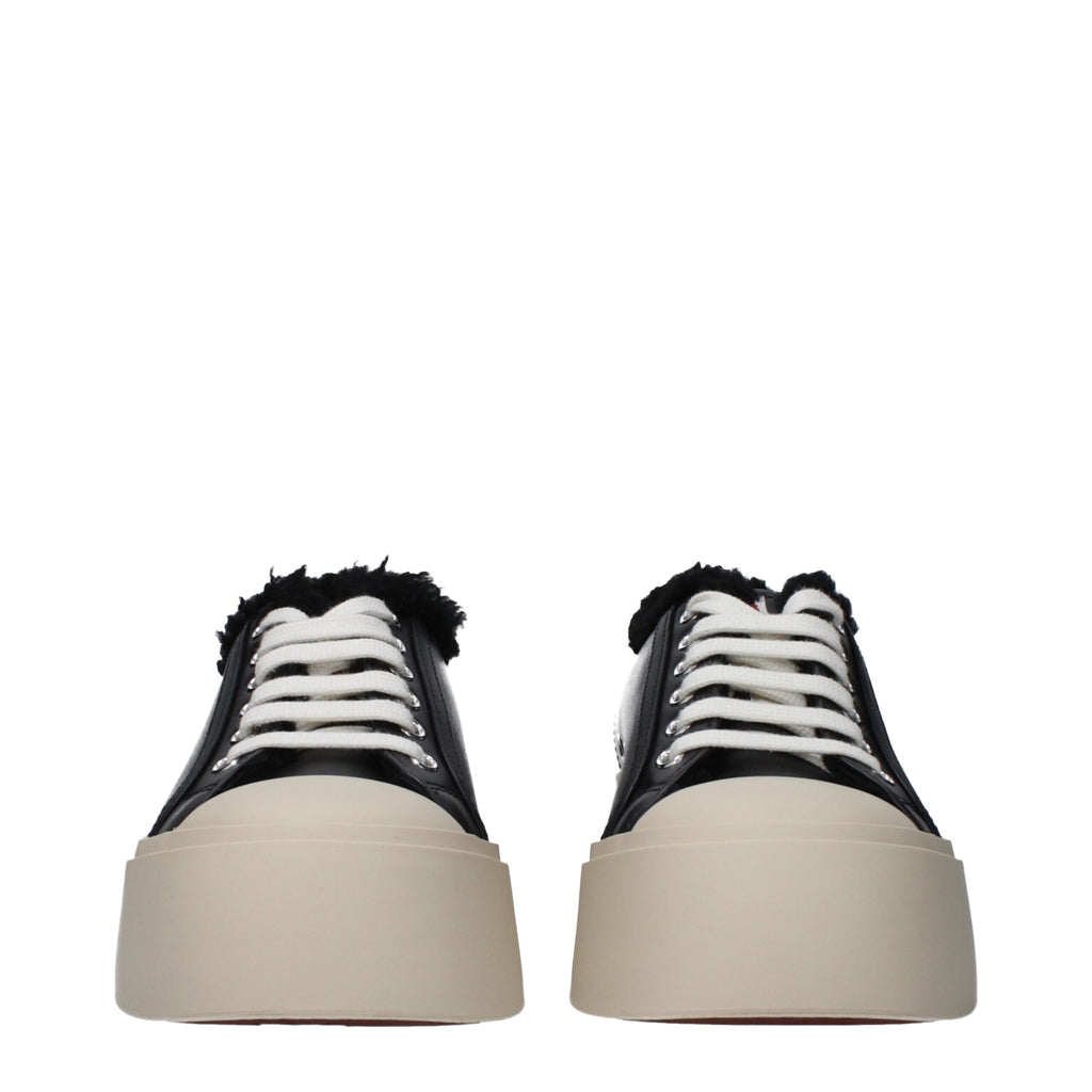 Marni Black Leather Chunky Sneakers
