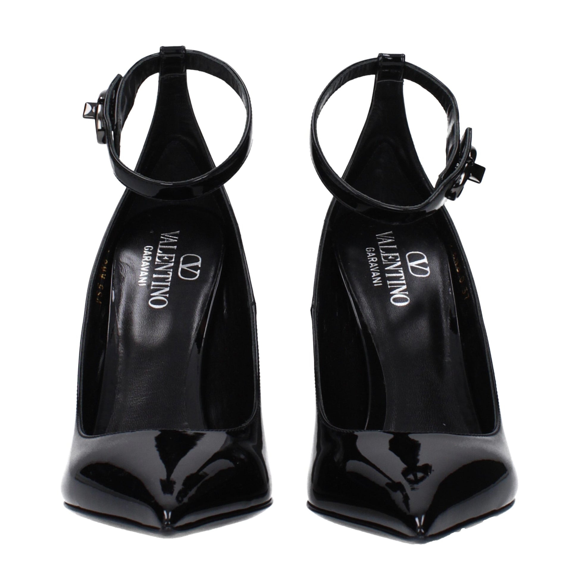 Valentino Garavani Black Leather Platforms Pumps