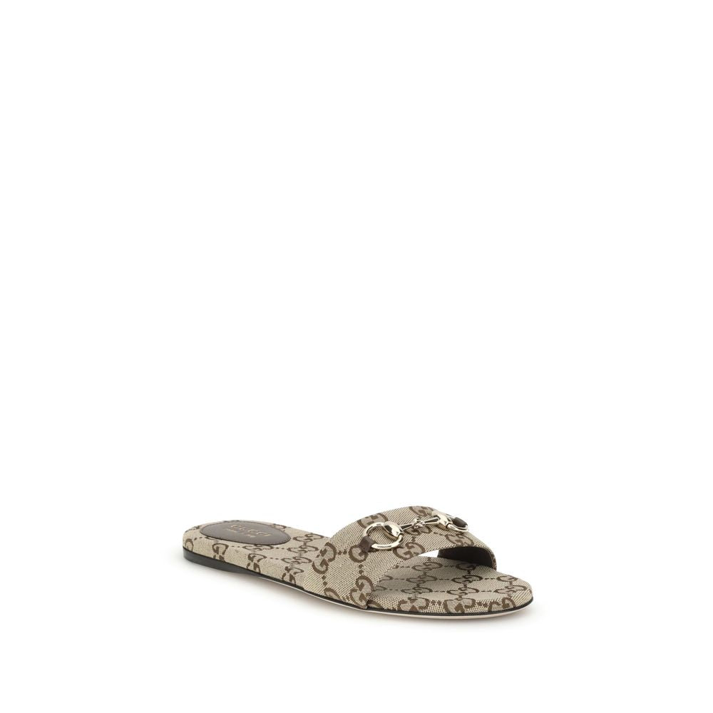Gucci Beige Cotton Sandals