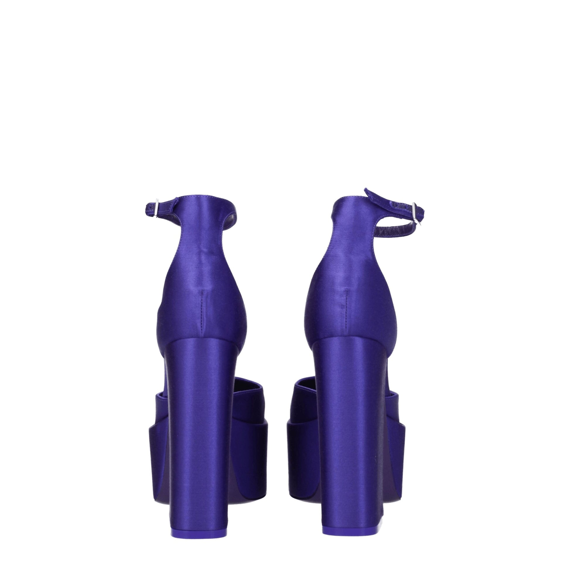 Paris Texas Purple Satin Platform Sandals