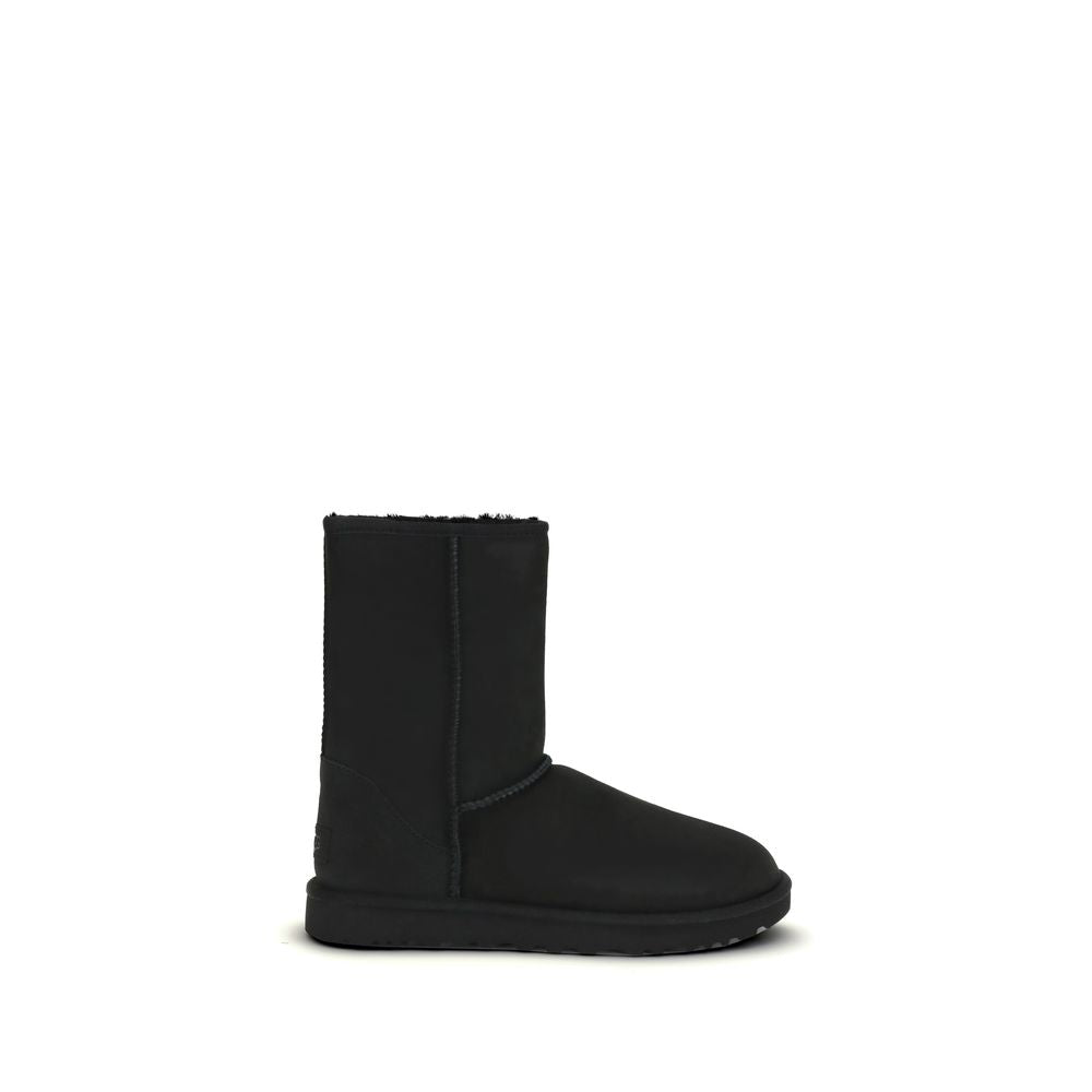 UGG Black Leather Ankle Boots