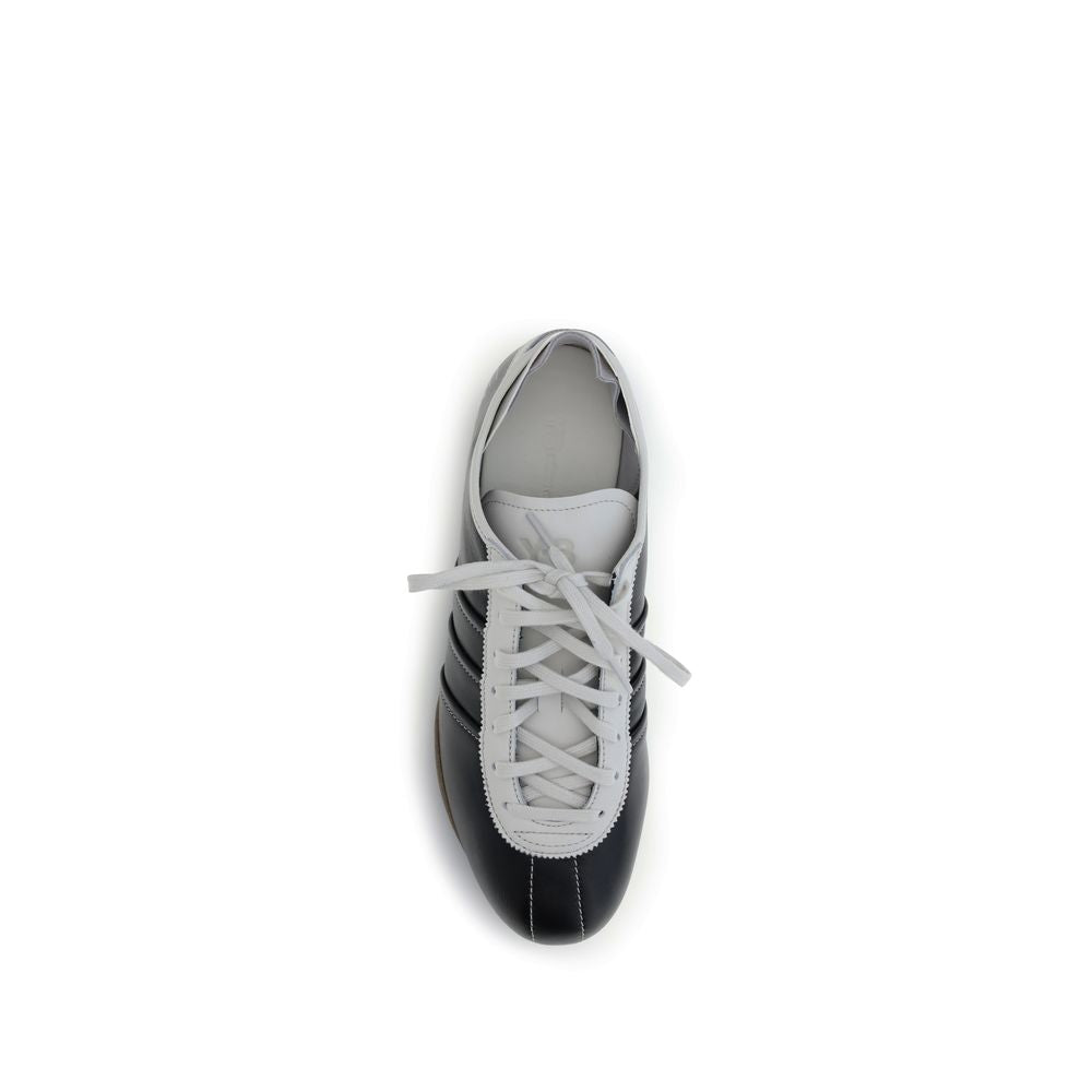 Y-3 Black Calf Leather Bos Taurus Low Top Sneakers