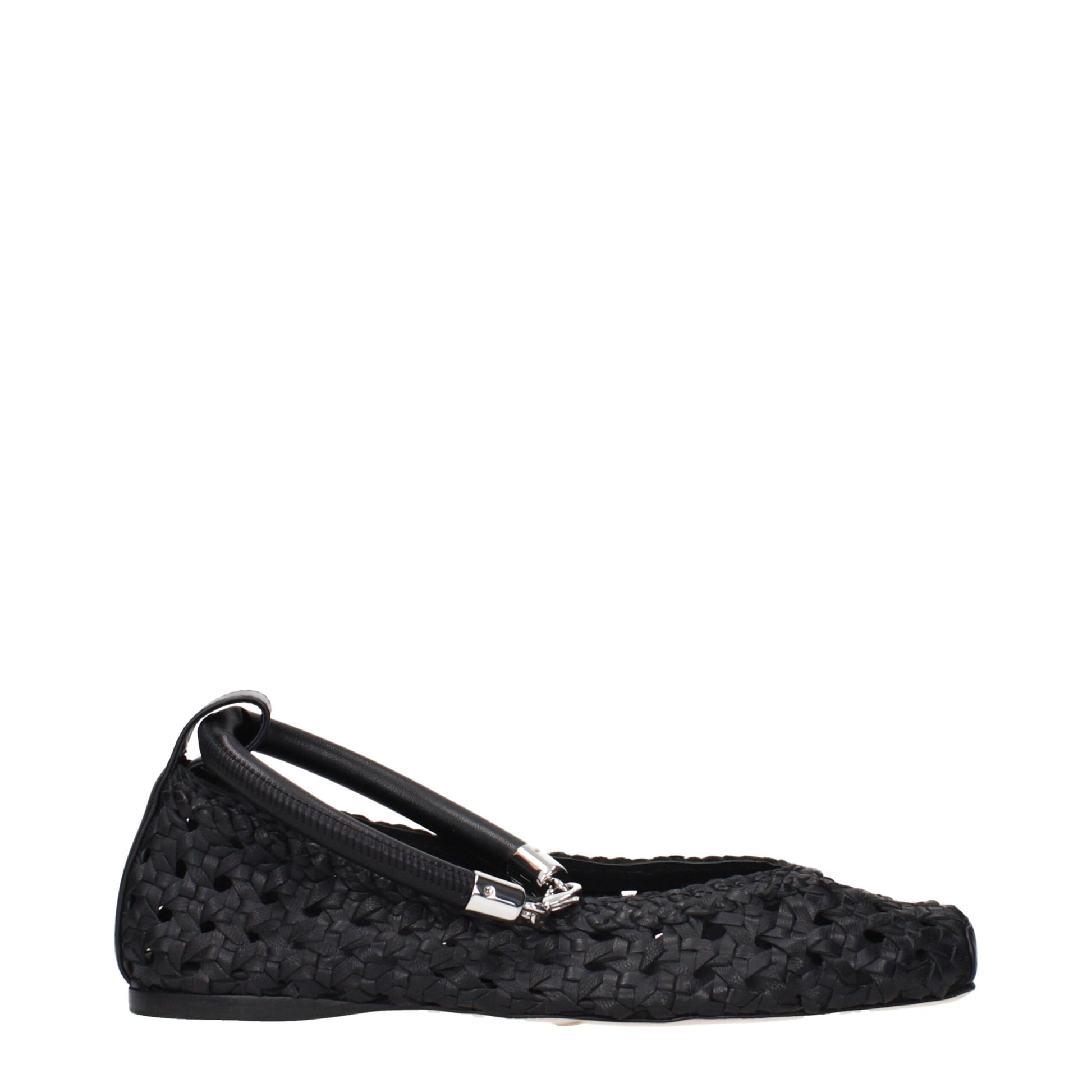 Max Mara Black Leather Ballet Flats