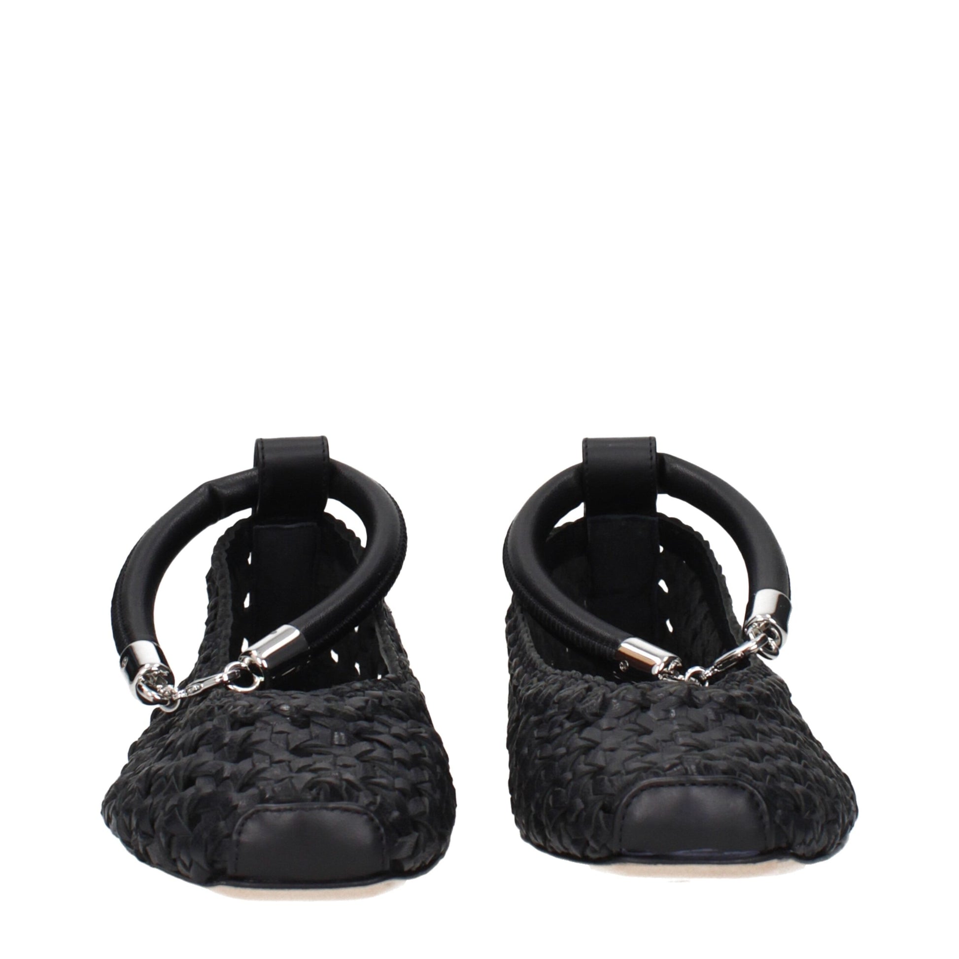 Max Mara Black Leather Ballet Flats