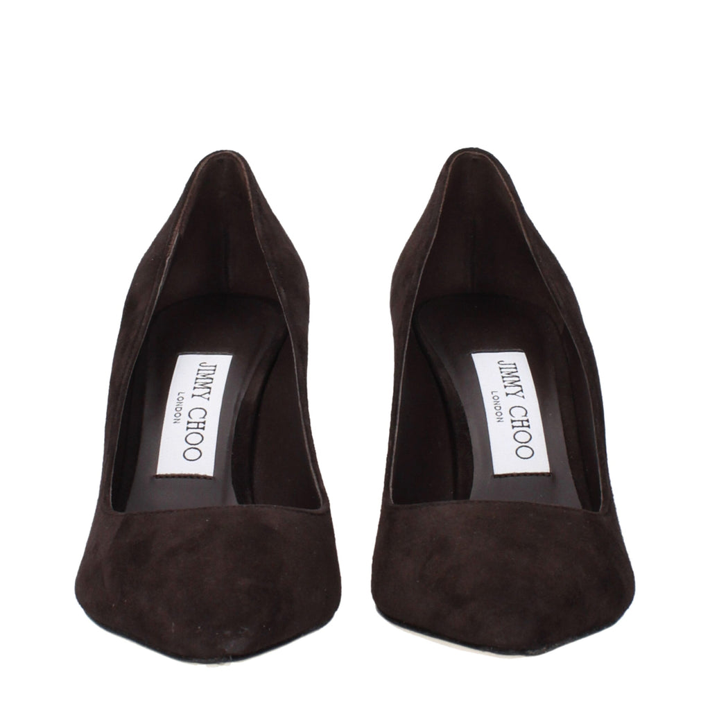 Jimmy Choo Brown Leather High Heel Pumps