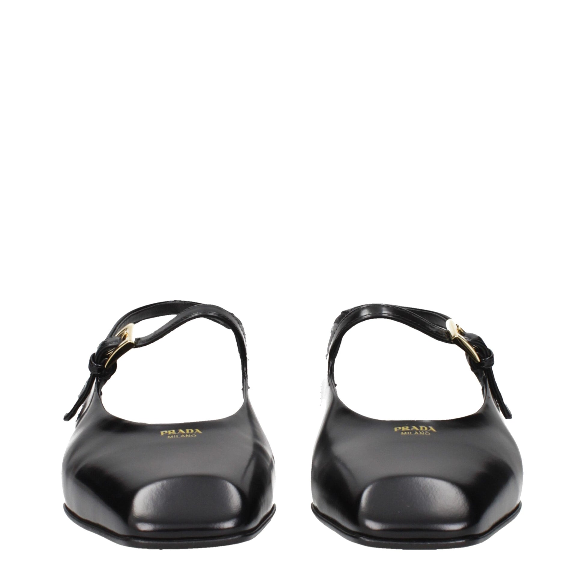 Prada Black Leather Sandals