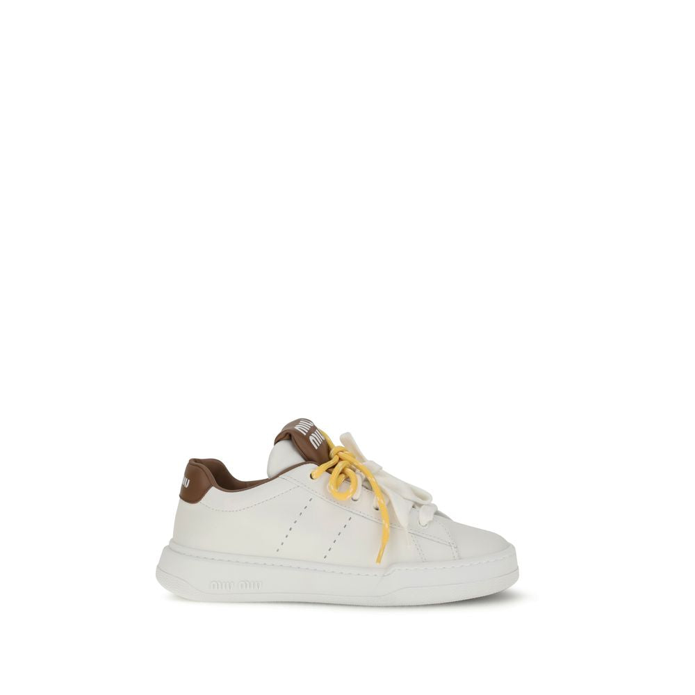 Miu Miu White Rubber Low Top Sneakers