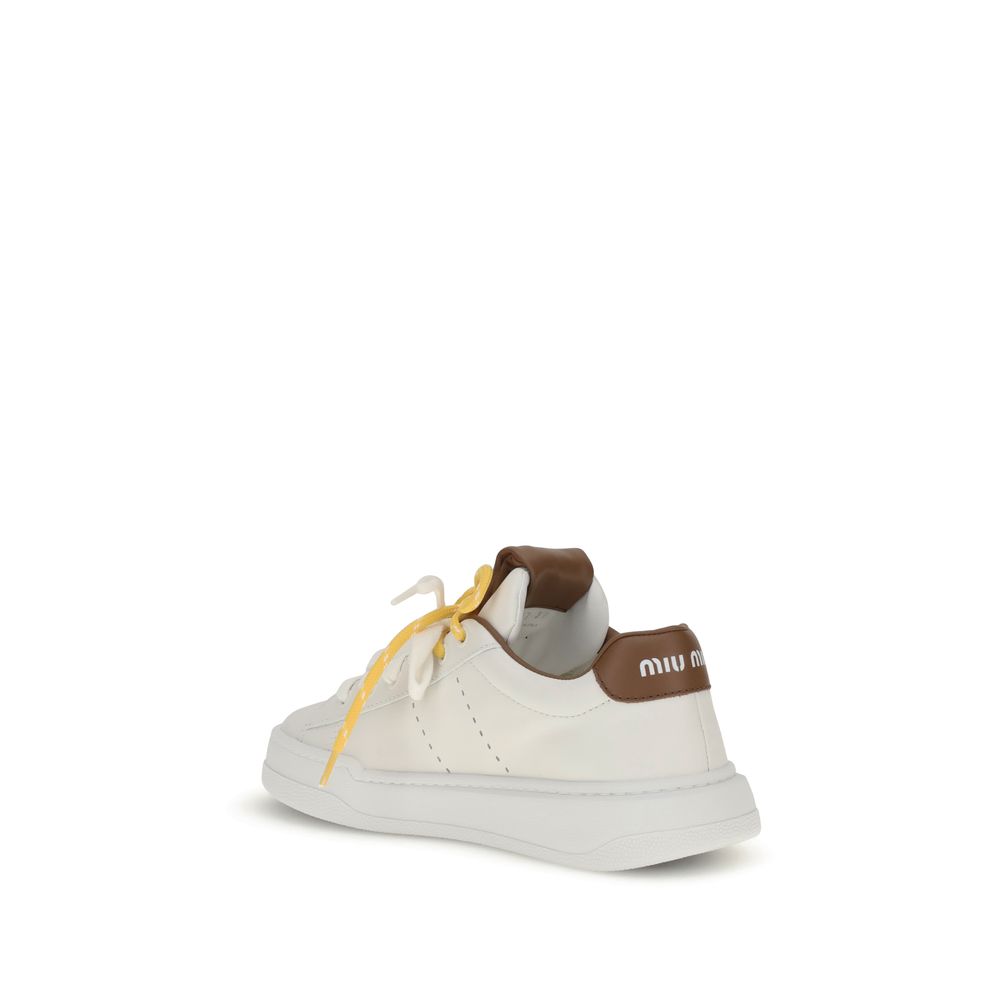 Miu Miu White Rubber Low Top Sneakers