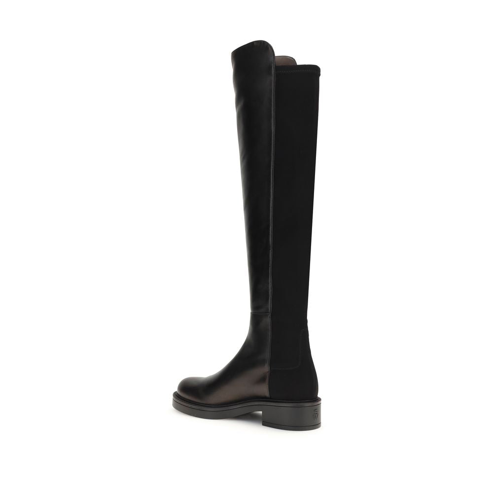 Stuart Weitzman Black Leather Over The Knee