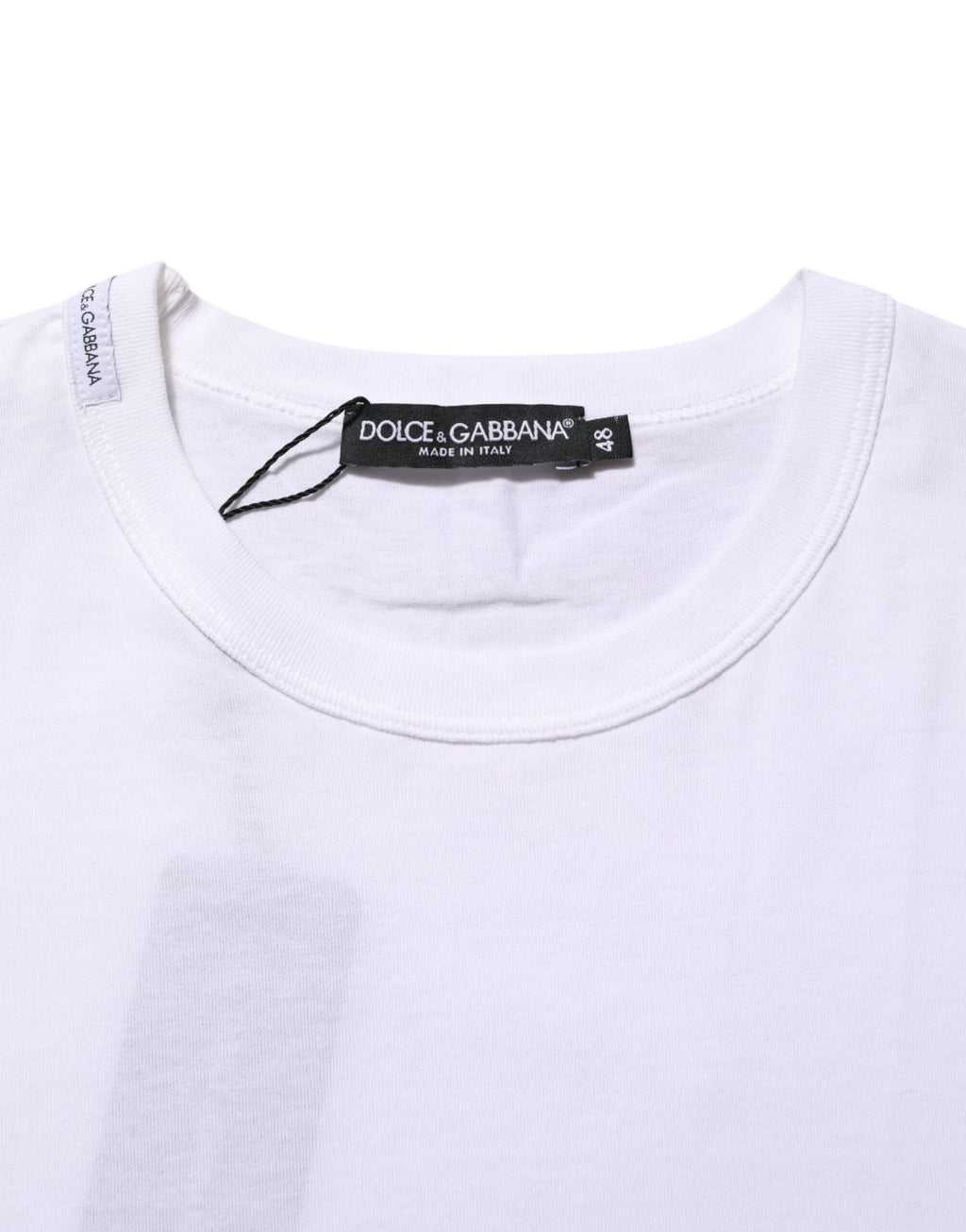 Dolce & Gabbana White Cotton Crew Neck Short Sleeves