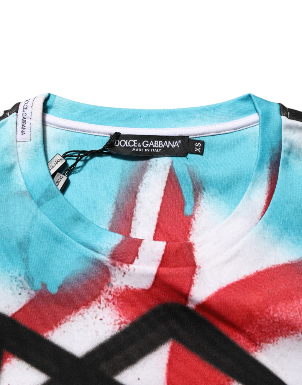 Dolce & Gabbana White Graffiti Crew Neck Short Sleeves T-shirt
