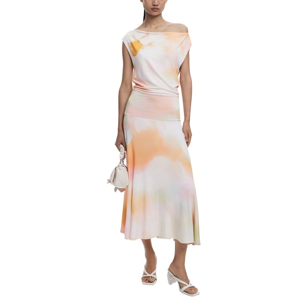 Desigual Orange Viscose Dress