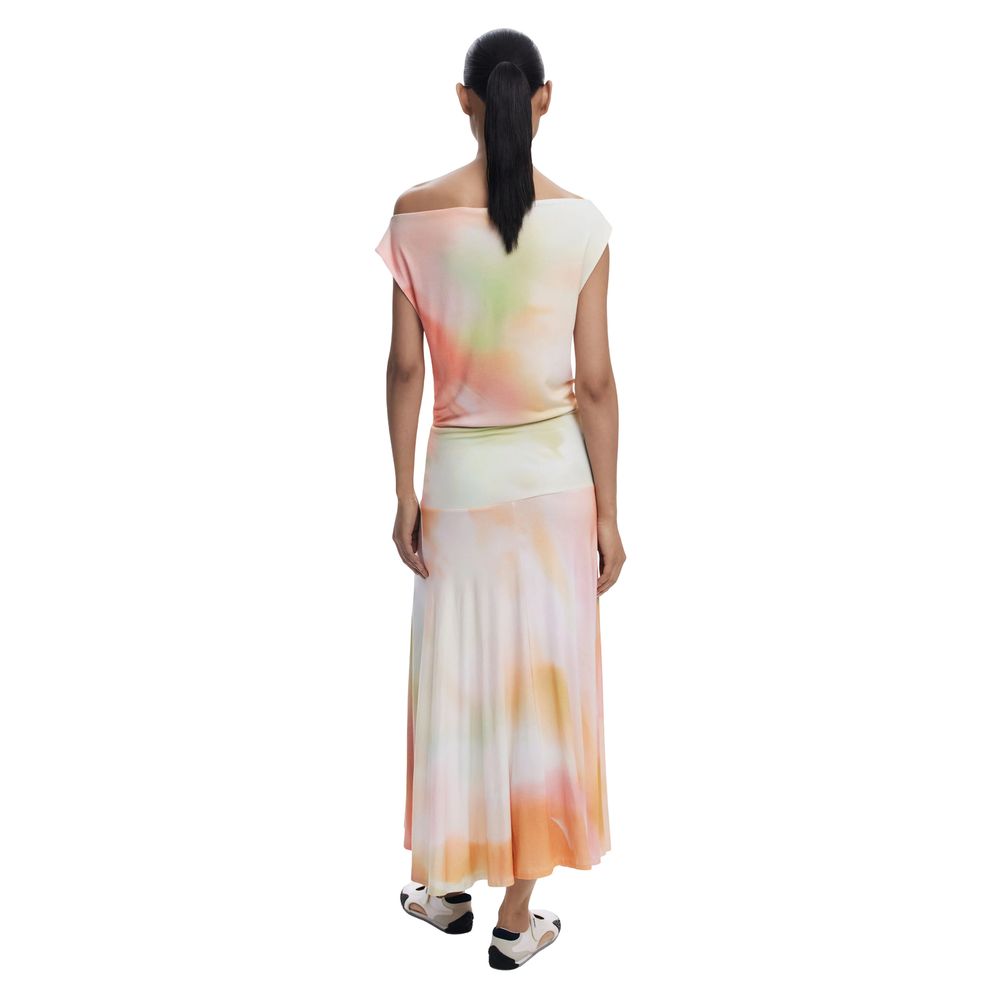 Desigual Orange Viscose Dress