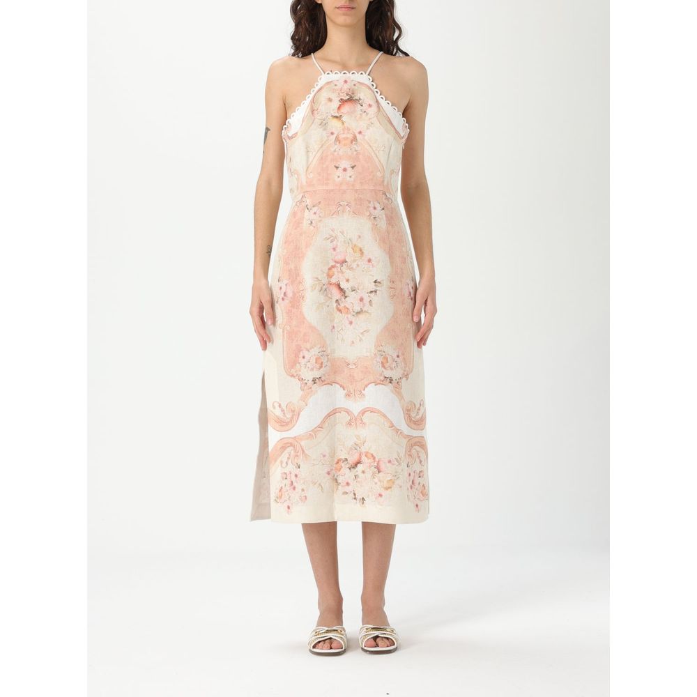 Twinset Multicolor Linen Dress