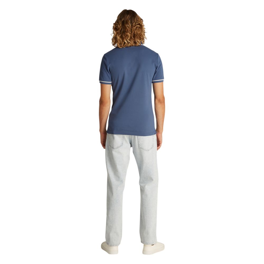 Calvin Klein Jeans Blue Cotton Polo Shirt