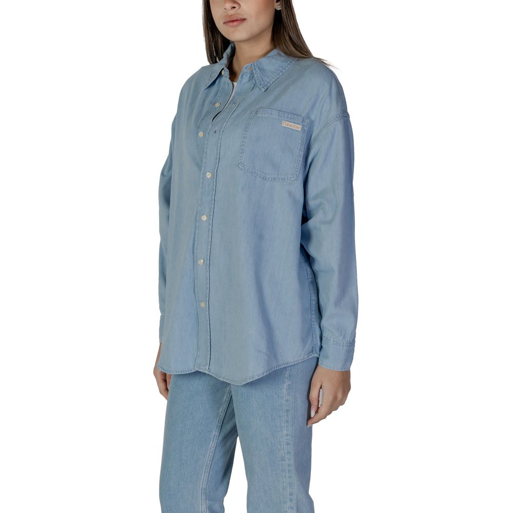 Calvin Klein Jeans Light Blue Cotton Shirt