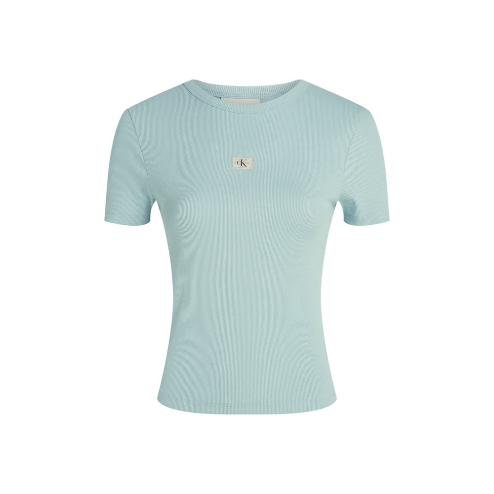 Calvin Klein Jeans Turquoise Recycled Cotton T-Shirt
