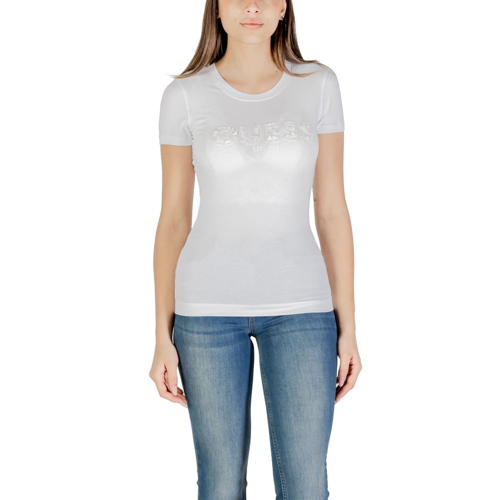 Guess White Cotton T-Shirt