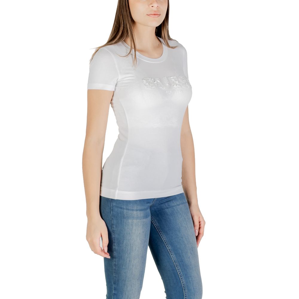 Guess White Cotton T-Shirt