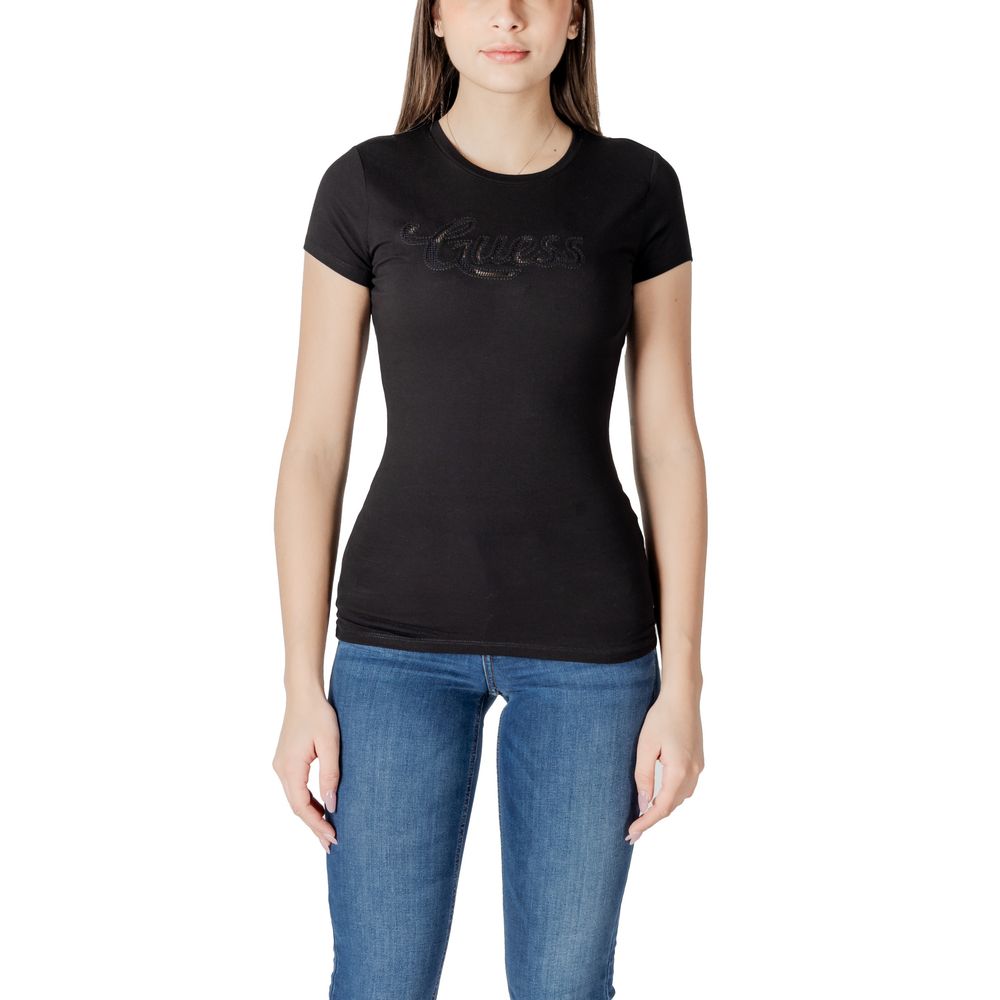 Guess Black Cotton T-Shirt