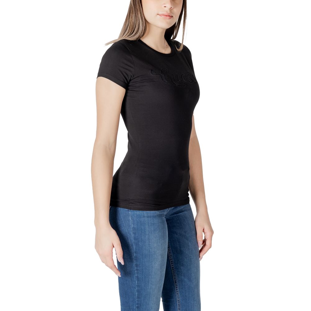 Guess Black Cotton T-Shirt