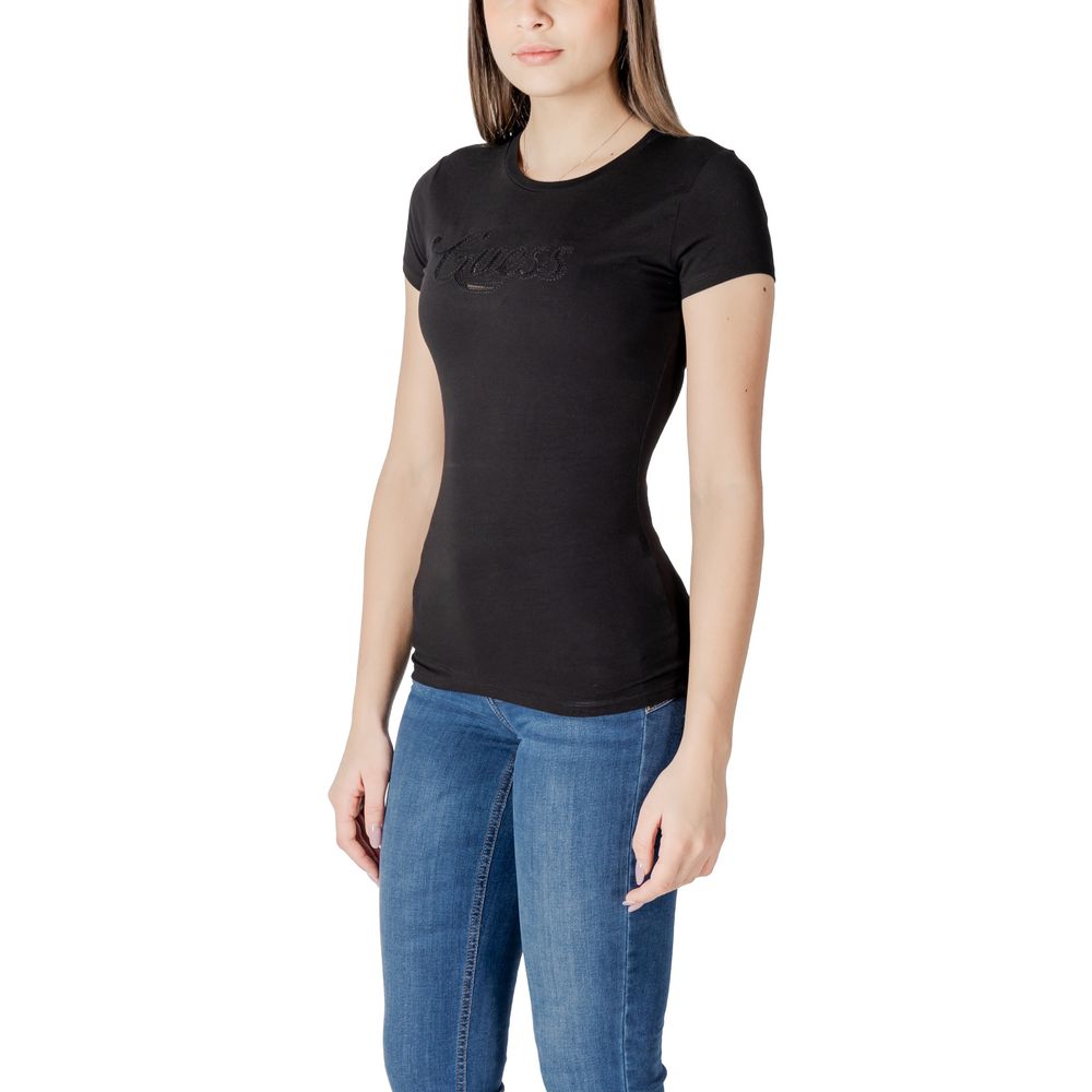 Guess Black Cotton T-Shirt