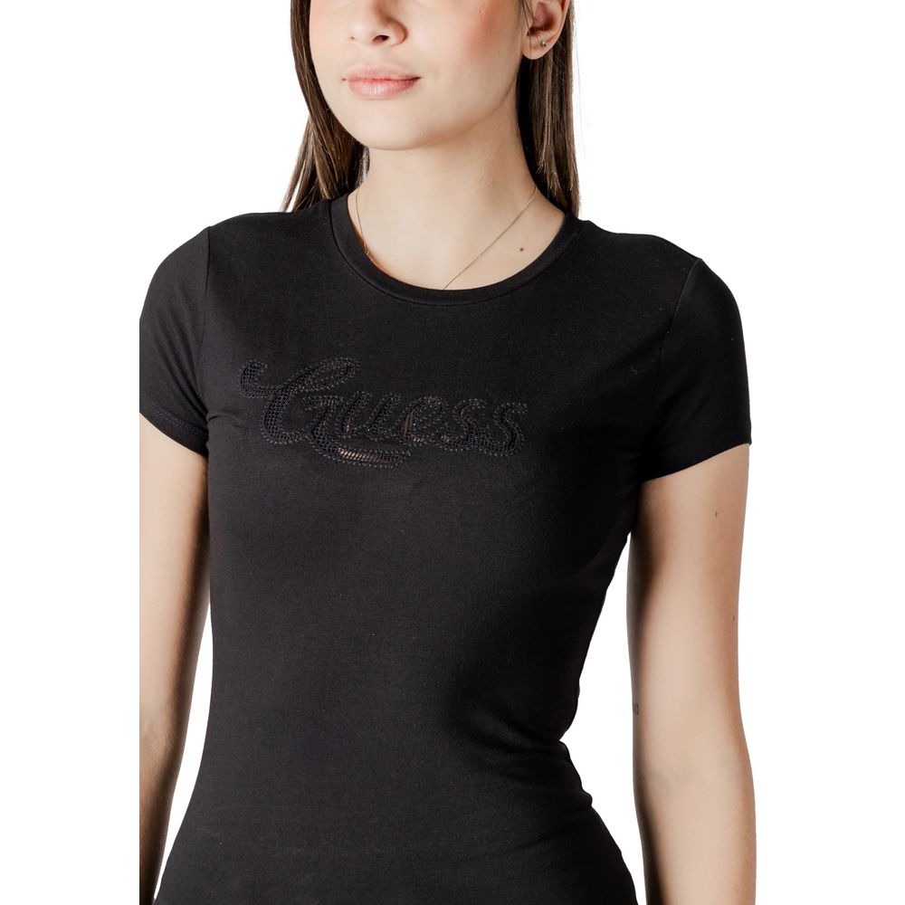 Guess Black Cotton T-Shirt