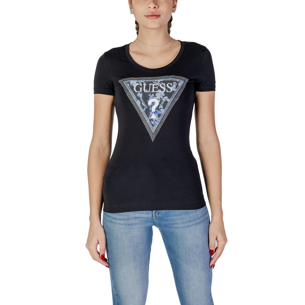Guess Black Cotton T-Shirt