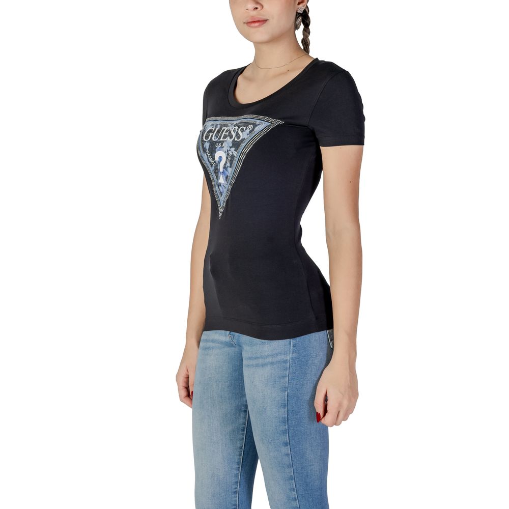 Guess Black Cotton T-Shirt