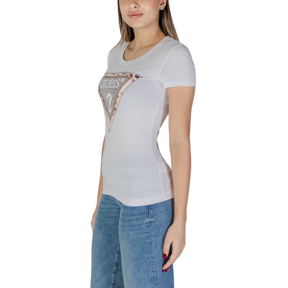 Guess White Cotton T-Shirt