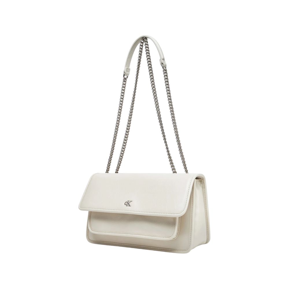 Calvin Klein Jeans Cream Recycled Polyester Handbag
