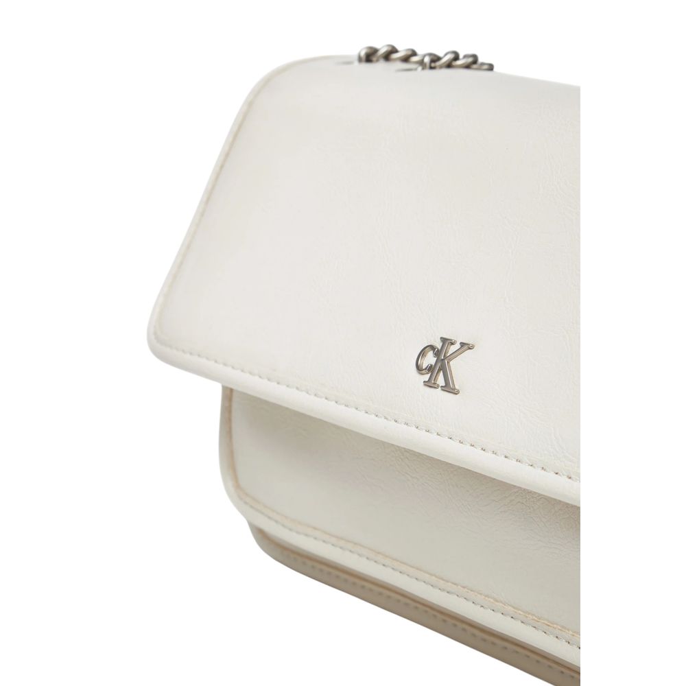 Calvin Klein Jeans Cream Recycled Polyester Handbag
