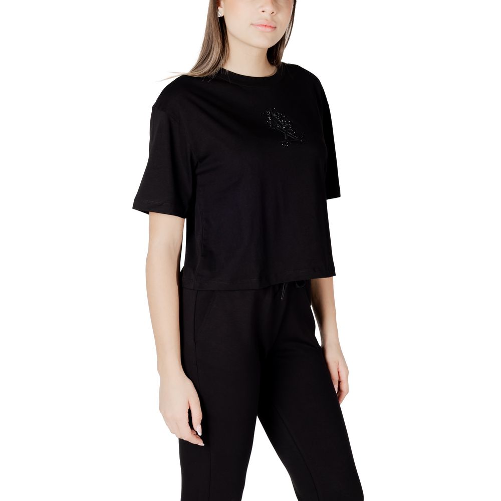 Armani Exchange Black Cotton T-Shirt