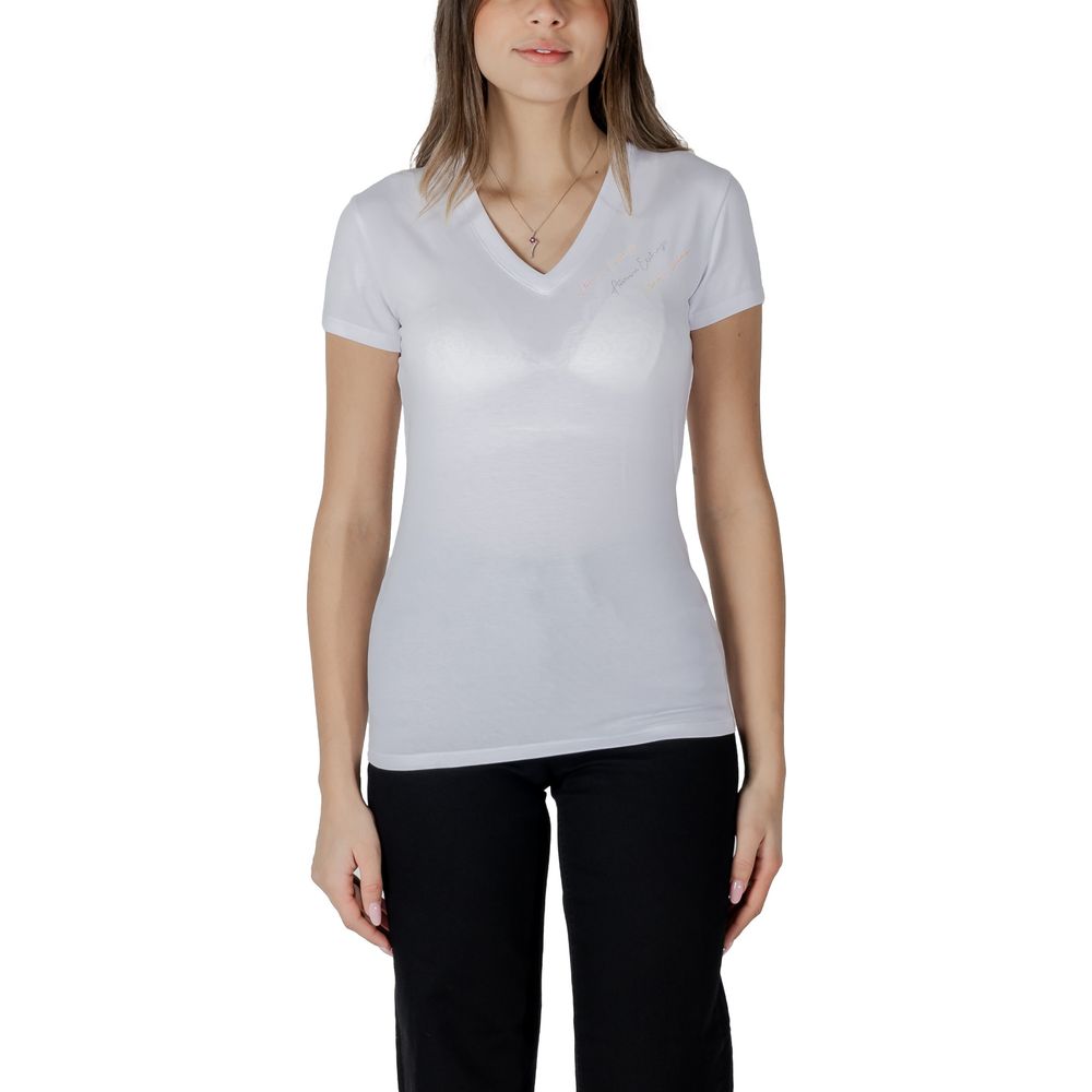 Armani Exchange White Cotton T-Shirt