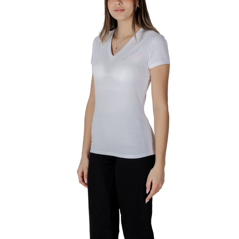 Armani Exchange White Cotton T-Shirt