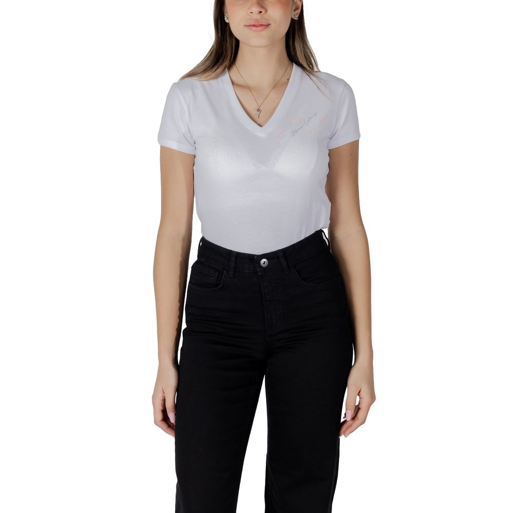 Armani Exchange White Cotton T-Shirt
