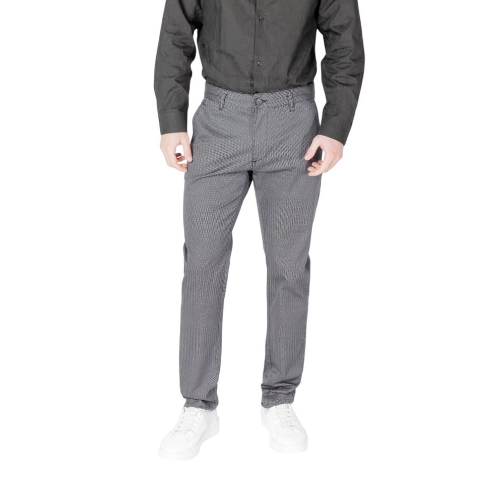 Armani Exchange Blue Cotton Skinny Pant