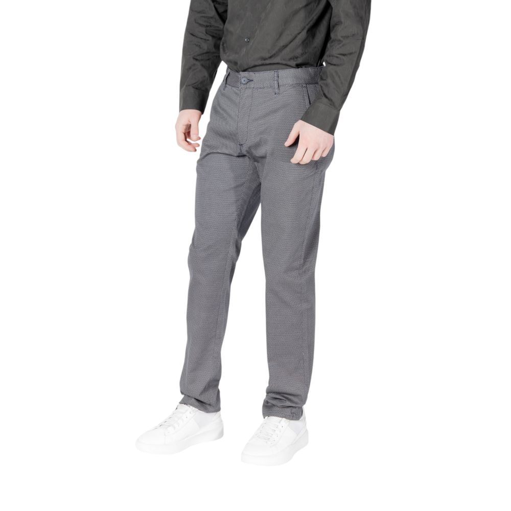 Armani Exchange Blue Cotton Skinny Pant