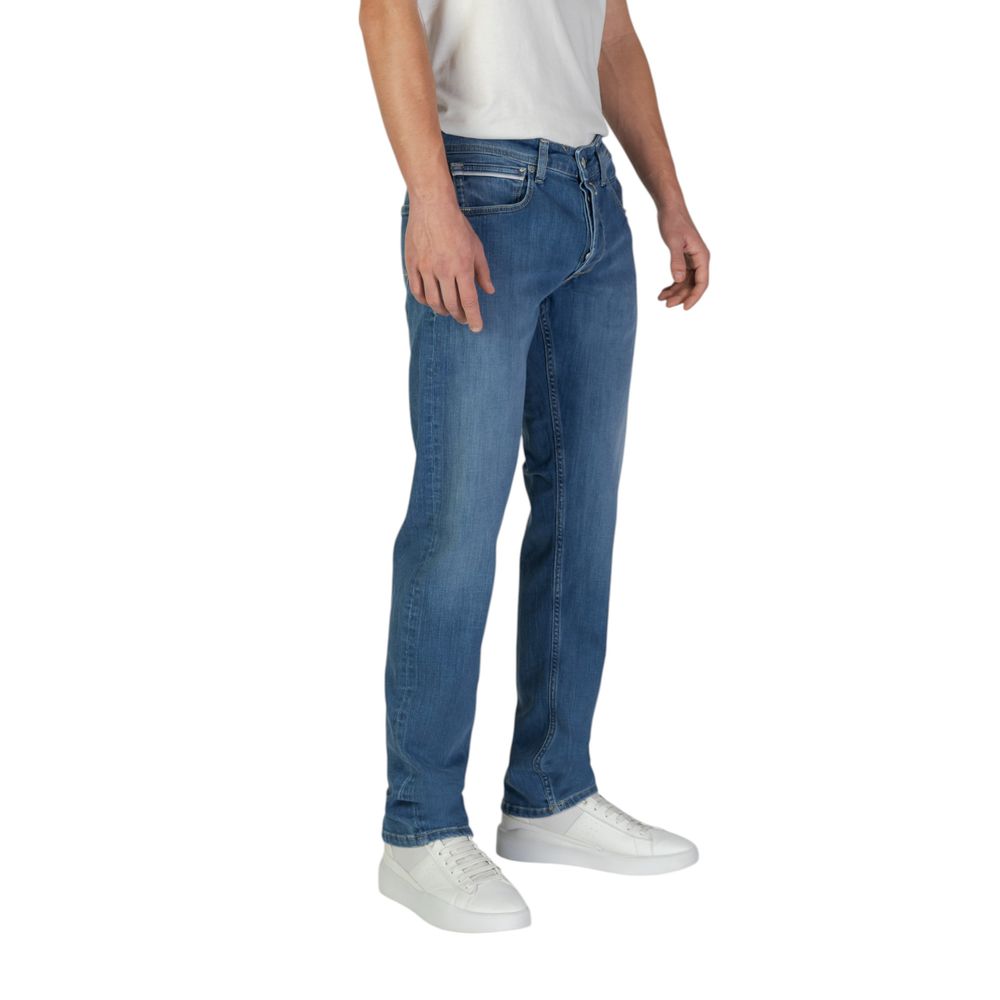 Replay Blue Cotton Relaxed Fit Jean
