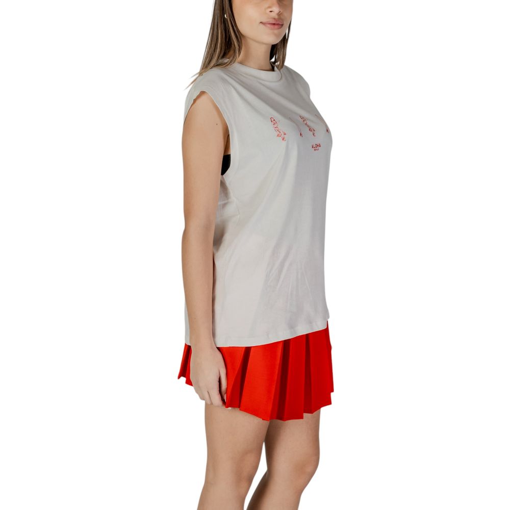 Replay Cream Cotton Tank Top