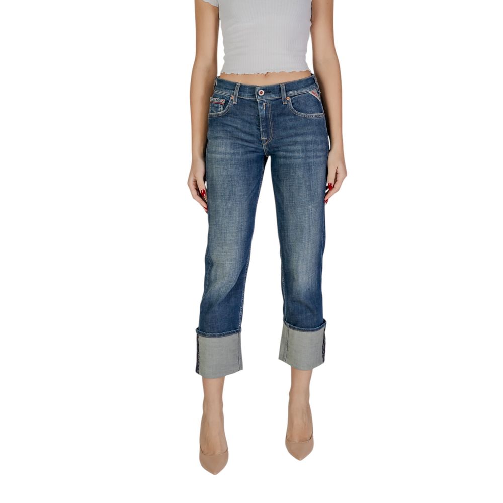 Replay Blue Cotton Bootcut Jean