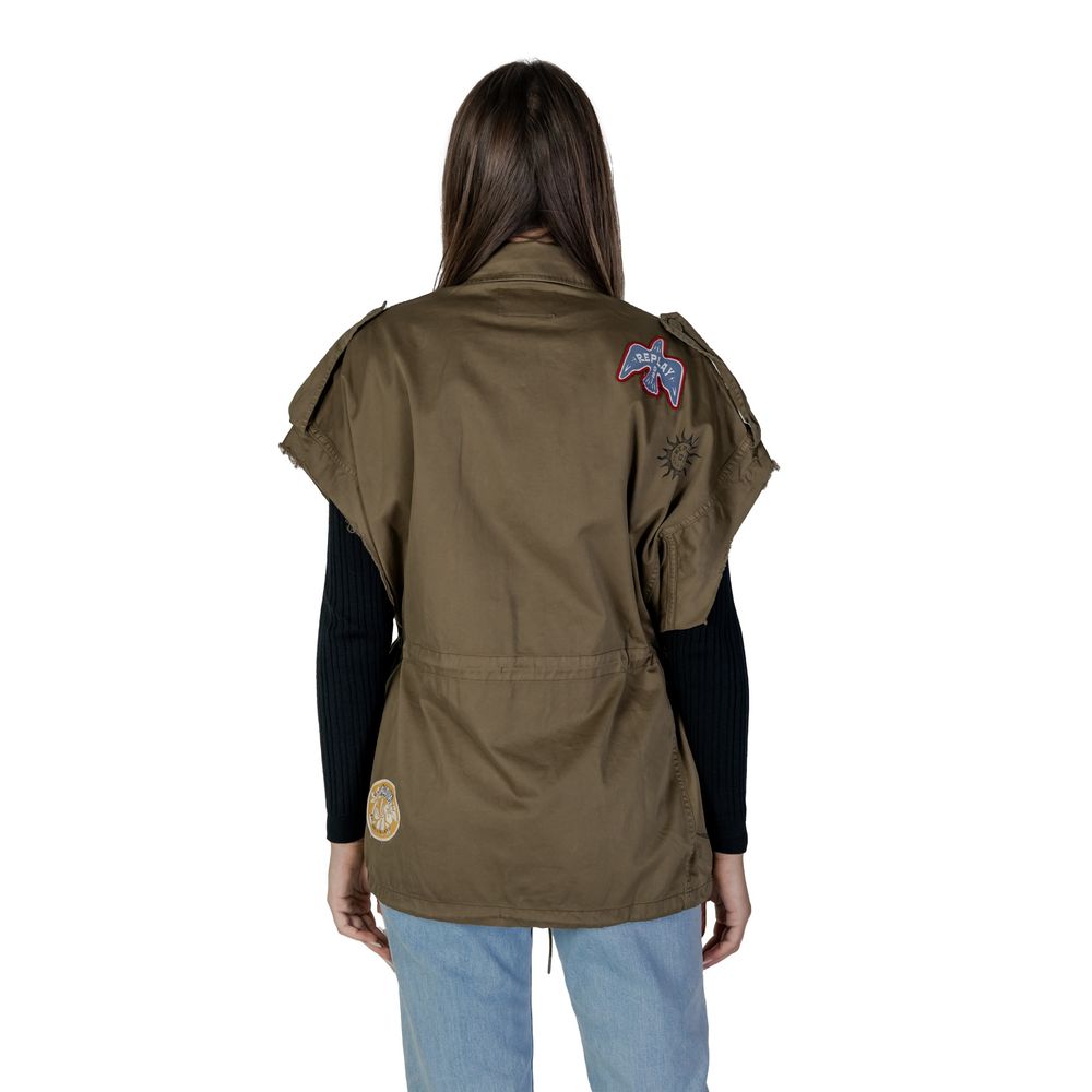 Replay Green Cotton Jackets & Coat