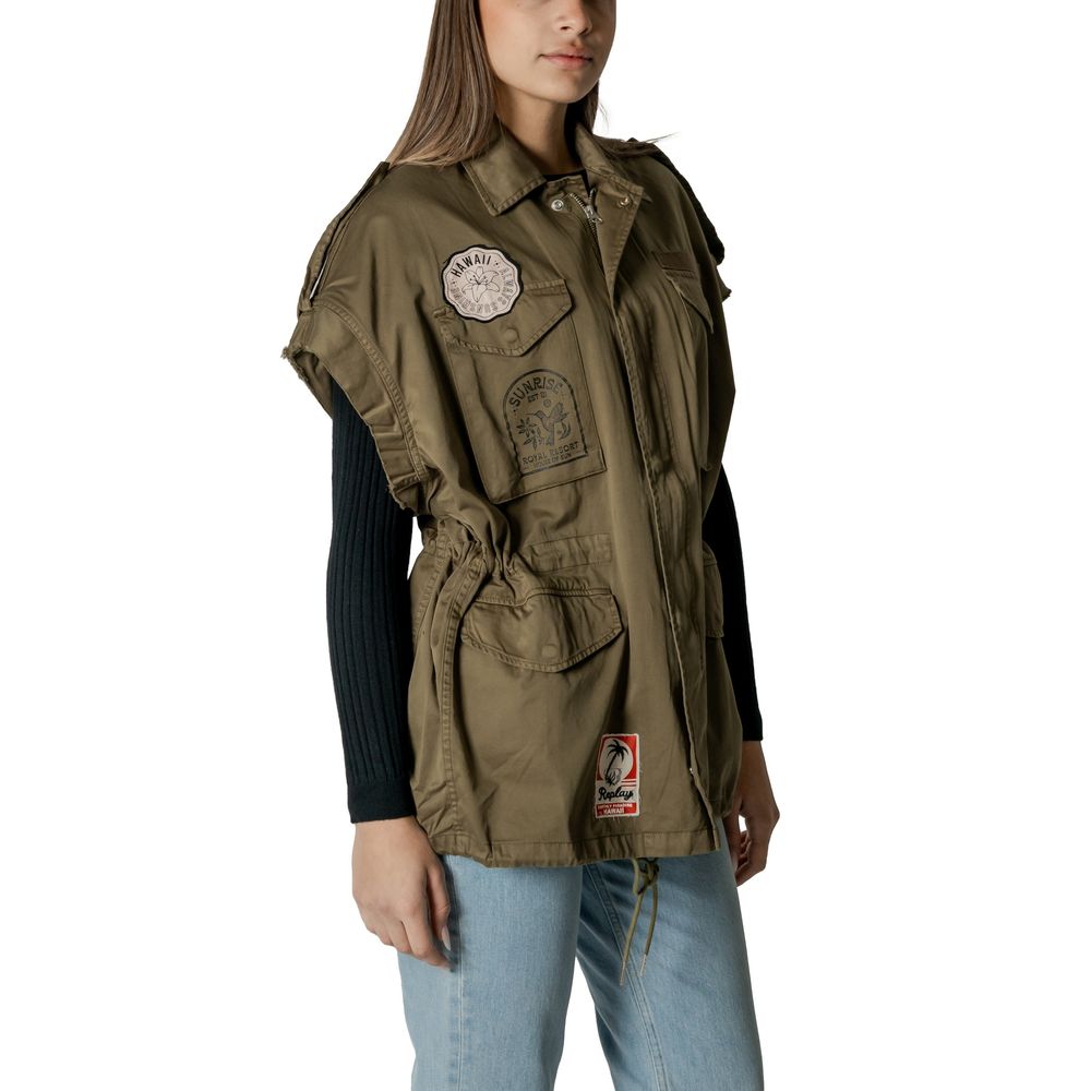 Replay Green Cotton Jackets & Coat